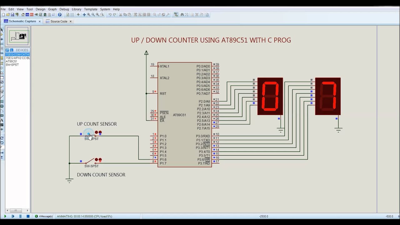Led interfacing with 8051 microcontroller program
